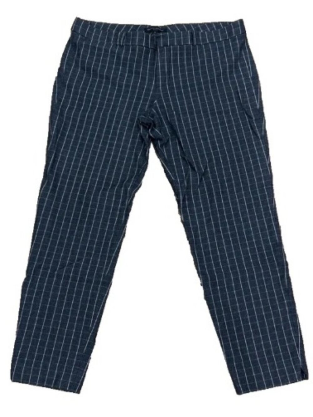 Banana Republic Sloan Black Plaid Stretch Dress Pants Mid Rise Straight Women 12